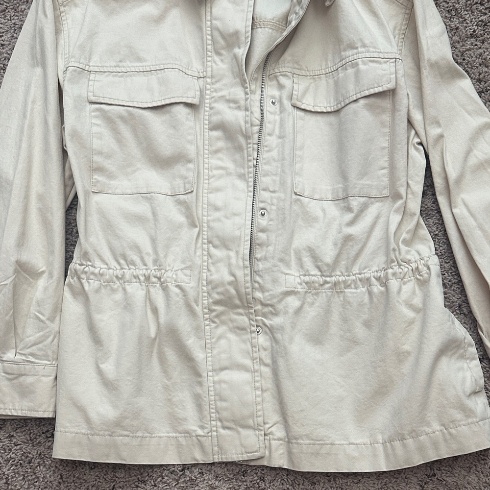 NWT Old Navy Women's Cream Utility Jacket - Picture 3 of 7